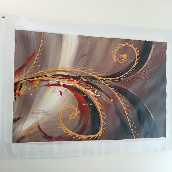 Multi Panel Print Set of 4 Piece Canvas Abstract Swirls Wall Art, Paintings - Picture 6 of 6